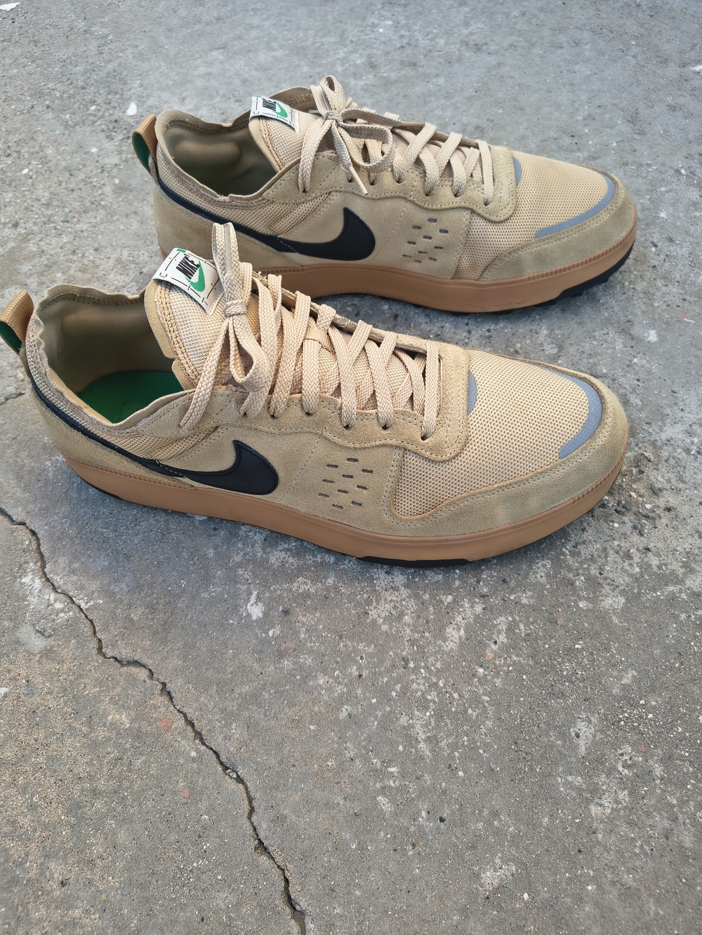 Nike C1TY "Brownstone" sneakers in a flax, sesame, stadium gree & black.Size 14